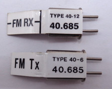 FUTABA CHANNEL 40.685 FM TX AND RX  CRYSTALS ON 40MHZ IN GOOD CONDITION