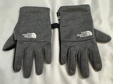 The North Face Youth Gloves Small Gray Touchscreen Grip U/R Powered ETIP Thin