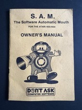 Atari 400 / 800 Instruction Manual For SAM Software Automatic Mouth