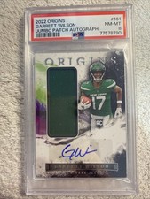 2022 Panini Origins- Rookie Jumbo Jersey Auto Garrett Wilson #161 (AU, MEM, RC)