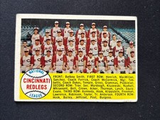 1958 Topps Baseball - Cincinnati Redlegs Team Card #428 - Checklist - EX