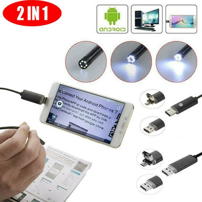 2M Mini USB Industrie Endoskop 7mm wasserdichte Kamera mit 1 3MP Objektiv