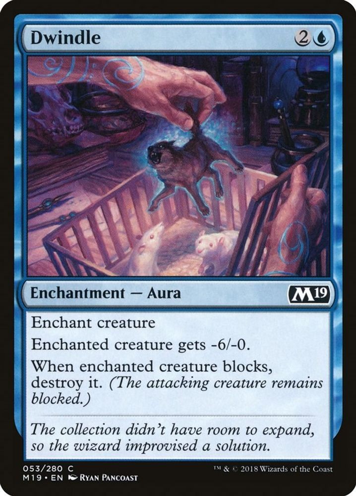 2018 Magic: The Gathering: Core Set 2019 - Dwindle (#53, C, Lightly Played)