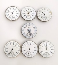 Lot of 7 Vintage Watch Movements, Size 6/0