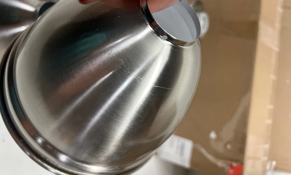 Luz de montaje semi empotrada Golden Lighting Duncan de 3 luces de peltre 3602-3SF PW-PW Foto 2 de 4