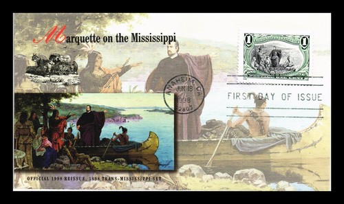 DR JIM STAMPS US COVER MARQUETTE TRANS-MISSISSIPPI REISSUE FDC FLEETWOOD