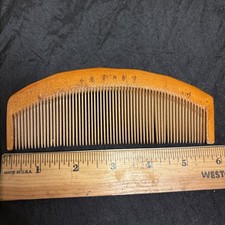 Peine de madera japonés vintage de boj firmado y numerado ¡Envío gratuito tradicional!