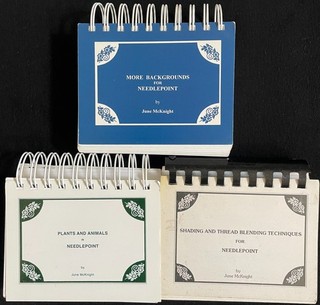 3x Needlepoint BOOK: JUNE McKNIGHT Shading Plants & Animals More Backgrounds SK2