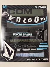 Volcom Comfort Flex Boxer Briefs 4 Pack Size Medium New