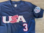 Authentic Game Worn 2005 US Baseball World National Team #3 Navy Blue Jersey L