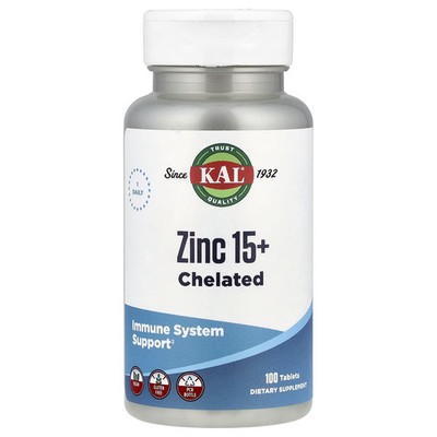 KAL Zinc 15+ Chelated 100 Tabs Immune Support