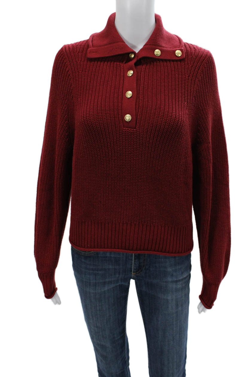 J Crew Unisex Pullover Collared Button Cotton Swe… - image 1