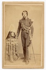 CDV of Civil War militia officer with sword, unusual buckle