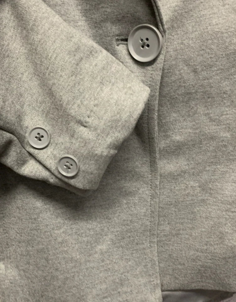 Chaqueta Blazer Mujer Torrid Talla 00 (Talla 10) Gris Sólido Elastizada Foto 4 de 4