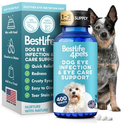 Dog Eye Infection  Eye Care Support Supplements, Natural Relief from Conjunct...