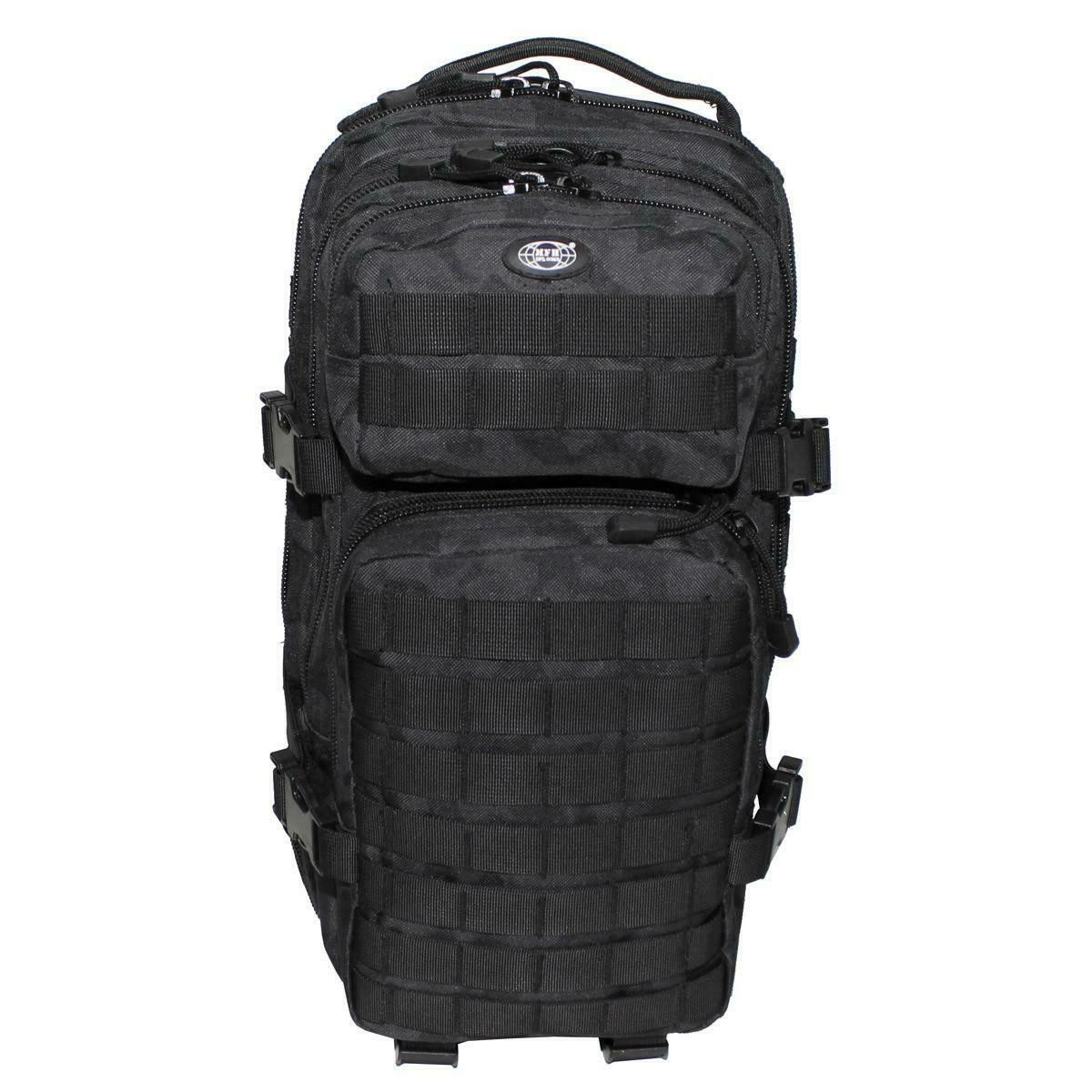 MFH Day Back Pack Night Camo Army Style Airsoft Camping Rucksack Hiking