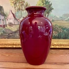 Vintage Burgundy Haeger Classical Vase 8x5"