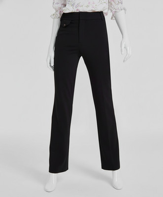 CeCe Women's Black Wear to Work Fit Flare High Rise Pants Size 4