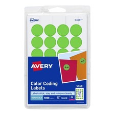 Removable Colored Dot Stickers 3/4 Inch Neon Green Round Labels 1008 Pack