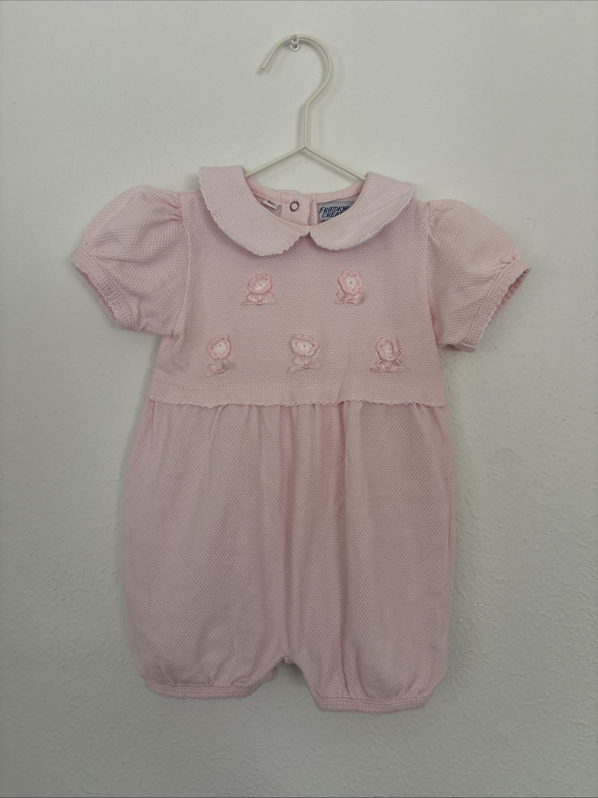 Vintage Friedknit by Feltman Brothers Baby Outfit Size 6 Months - Girl, Pink