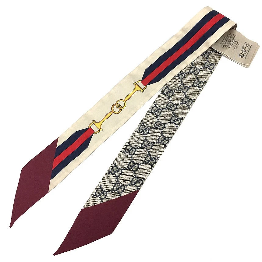 GUCCI Cravate Foulard Ruban Foulard 7569373G001 2023FW Neuf Ancien aq10812