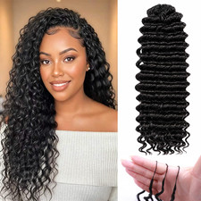 Miracle Knots Feather Crochet Human Hair Blend Synthetic Hair for Black Women 16