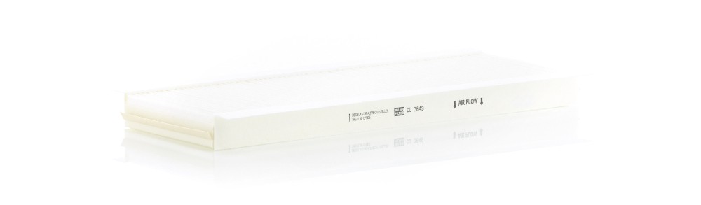 Eng.compart. passeng. side, below plenum chamber cover MANN-FILTER CU 3649 Filte
