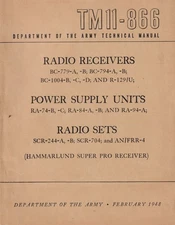 GENUINE ARMY RADIO TRANSMITTER T-368/URT TRANSMITTER MANUAL TM11-809 & ANT. TUN.