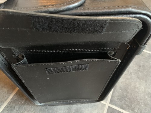 Leather Lockable Monolith Suitcase Travel Trolley for Mobile Printer and Laptop - Picture 9 of 16