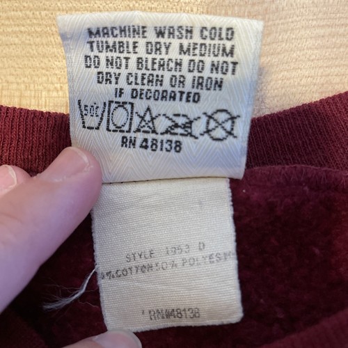 Vintage Washington Redskins Sweatshirt Large Youth Nutmeg Mills Red - Picture 5 of 8