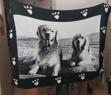 GOLDEN RETRIEVER THROW BLANKET by PHOTOTHROW 58"X42"