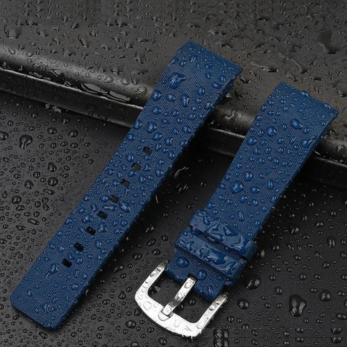Silicone Rubber Bracelet Watch Band Strap Pin Clasp Replacement fit Santos 100 - Picture 3 of 6