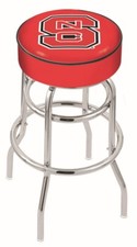 NC State Bar Stool w/ Wolfpack Logo Swivel Seat - L7C1