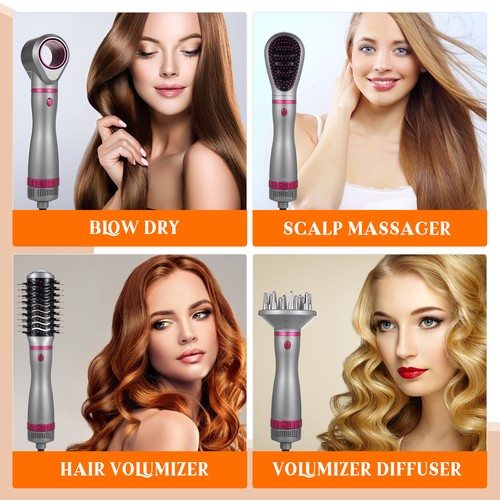 Four-in- Hot Comb Home Use Straight Hair Curly Hair Blow Dryer Comb O6N0 - Picture 10 of 12