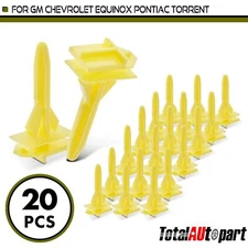 20Pcs Rocker Panel Moulding Clips with Seal for Chevrolet Pontiac 11.11mm Nylon