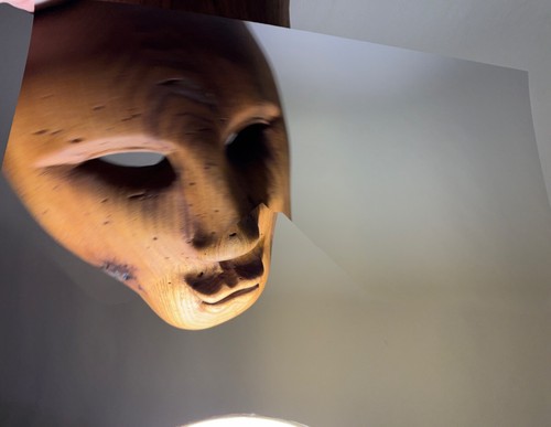 vecchia o antica maschera pensata per essere Inuit?, Cedro? - Foto 4 di 16