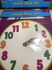 2 Count Lesson Clock Dial Teacher Building Block School Education Numbers Color