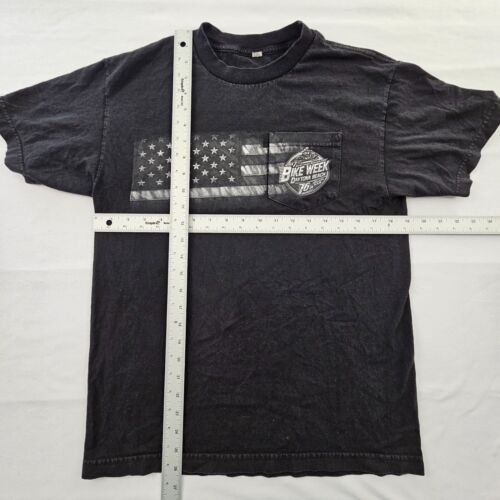 Bikeweek Daytona Beach FL 2017 Schwarz Kurzarm Baumwolle Tasche T-Shirt Herren M - Bild 7 von 9