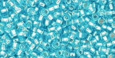 11/0, Toho Seed Beads, #23, Silver-Lined AQUAMARINE, 10 grams, TR-11-23