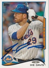 IKE DAVIS NEW YORK METS  SIGNED 2014 TOPPS CARD #540