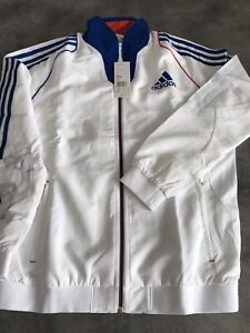 veste adidas bleu blanc