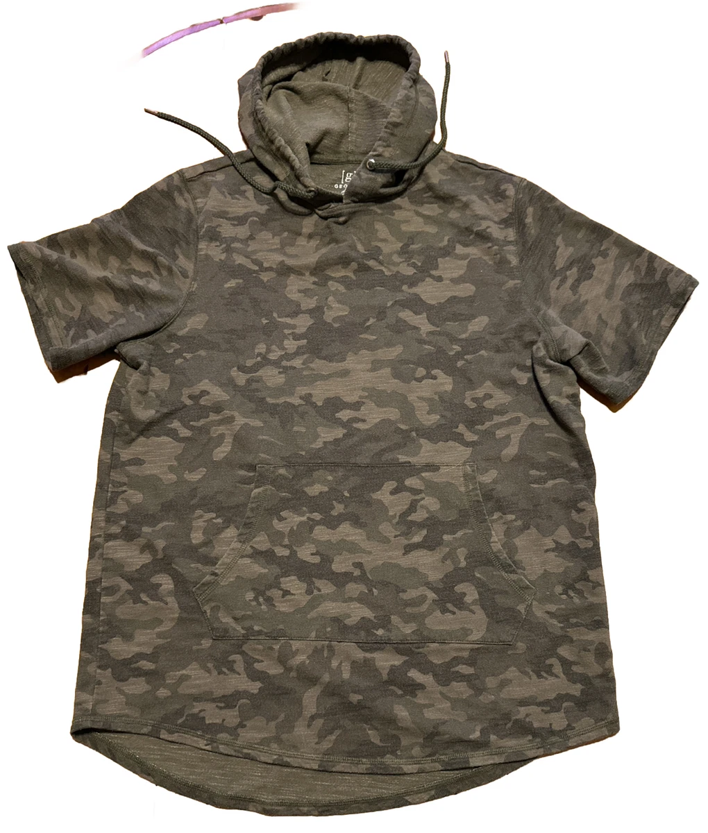 George Short Sleeve Hoodie Shirt Men's L ￼ Camouflage | eBay