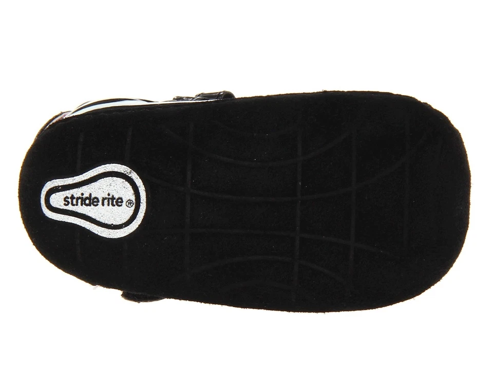 Zapatos de bebé Stride Rite charol negro gateo nuevos en caja bebés talla 2 Foto 2 de 4