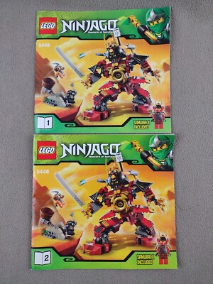 LEGO NINJAGO 9448 Manuals Samurai Mech Instructions Booklets 1 + 2 Only