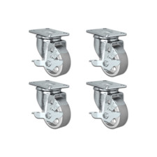 4" X 1.25" Steel Wheel Caster Set of 4 - All Locking Swivel Casters - 1,400 lbs 