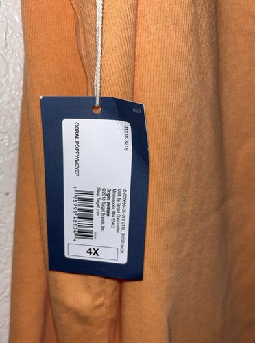 Universal Thread geripptes Tanktop Damen Gr. 4XL koralle mohnfarben - Bild 7 von 8