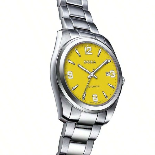 DOXA Men's Steel Band Automatic Mechanical Watch Luminous Dial Orange D205SOR - Picture 24 of 50