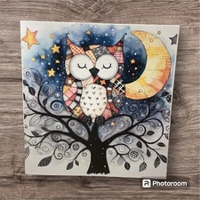 4.75 X 5 Inches Happy Birthday Greeting Card Owl HM