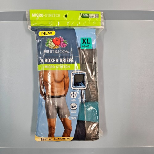 6 Pack Fruit of The Loom Men's Micro-Stretch Boxer Briefs 4-Way Stretch Wicking - Picture 23 of 33