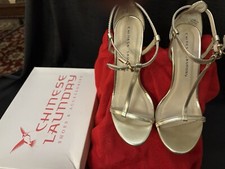 Chinese Laundry Gold Stiletto Heels S7 1/2. 24
